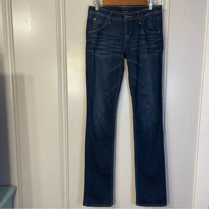 Hudson Dark Wash‎ Denim Flap Pocket Skinny Jeans Whisker Wash size 27
